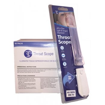 Throatscope Illuminated Tongue Depressor Single-use Blades (20pcs)