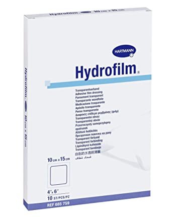 Hydrofilm Self-Adhesive film dressing with absorbent pad 9x15cm (25pcs)