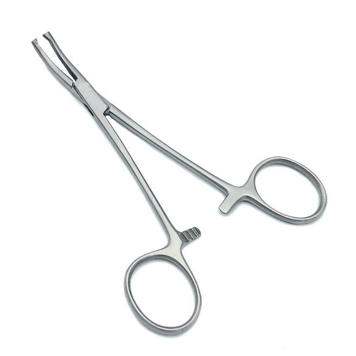 Mosquito forceps curved with teeth