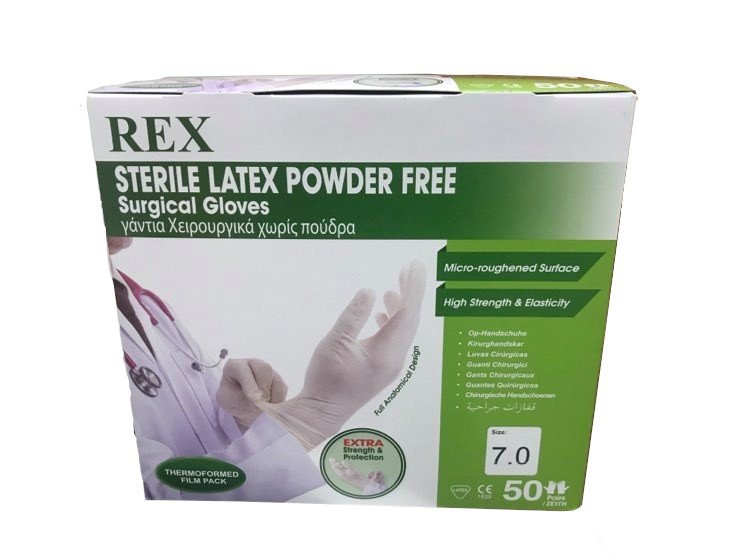 REX powder-free sterile surgical gloves (pair)