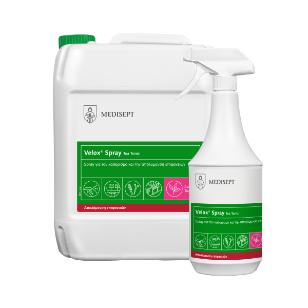 Velox Spray 1lt Tea tonic alcoholic surface disinfectant