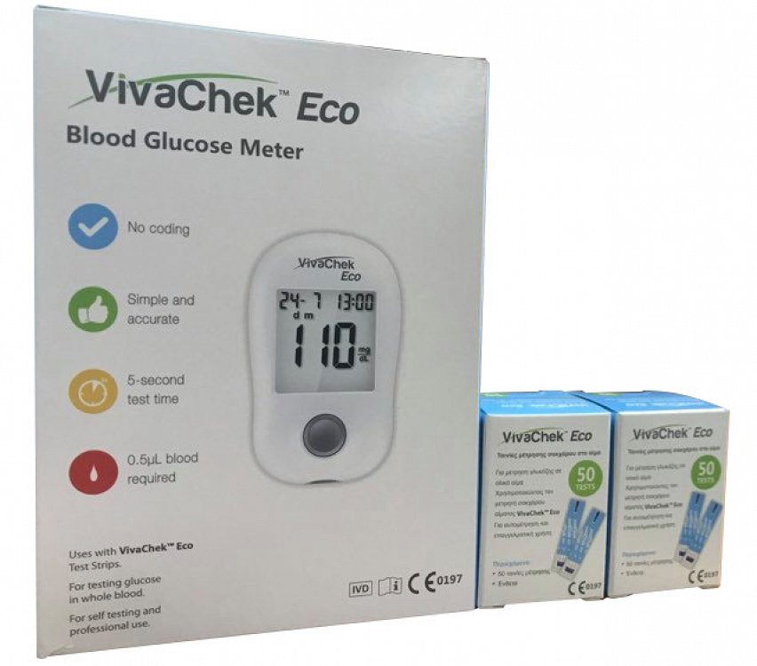 Blood Glucose Strips Vivachek Eco (50Pcs)