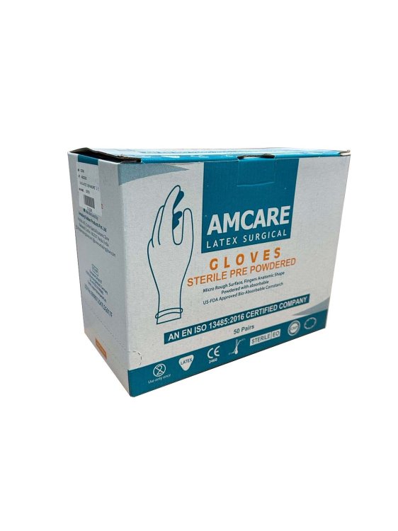 AMCARE sterile surgical gloves with powder