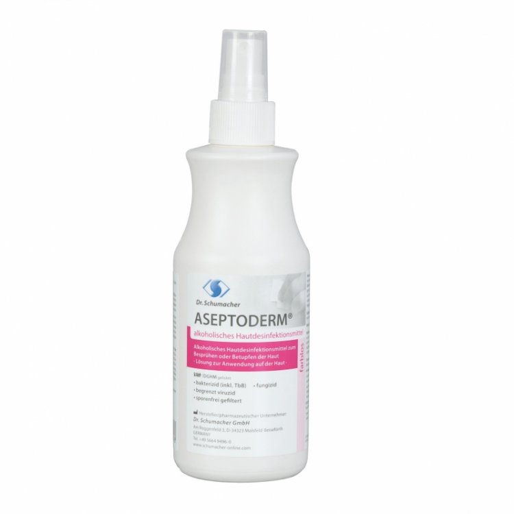 Aseptoderm skin antiseptic spray 250ml