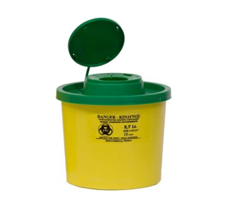 Sharps Container for Needles 2,7lt