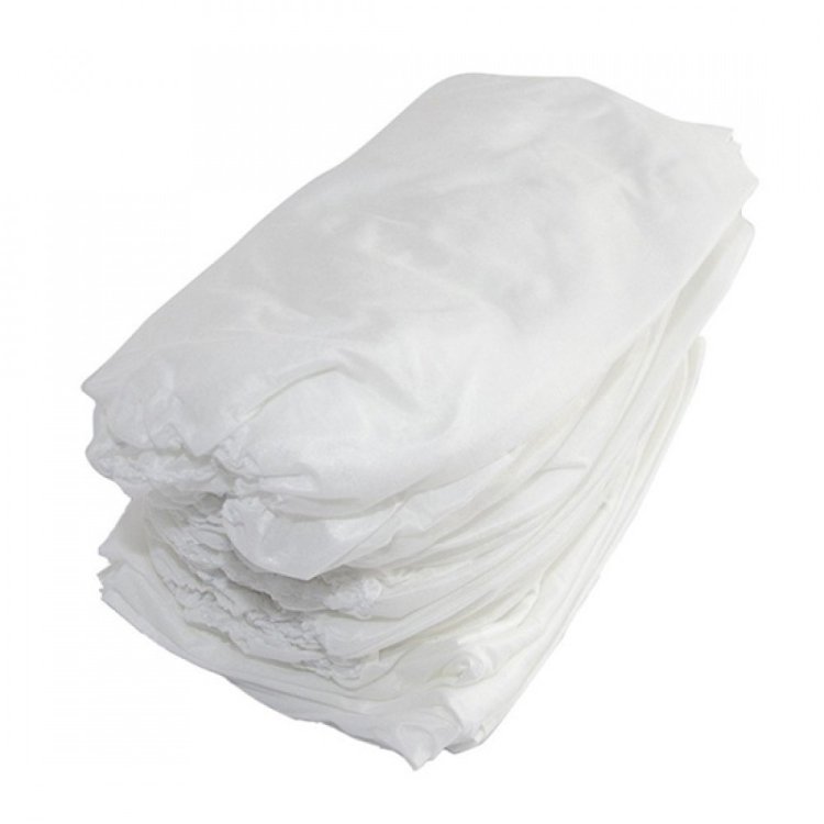 Non-woven bed cover with elastic retaining band