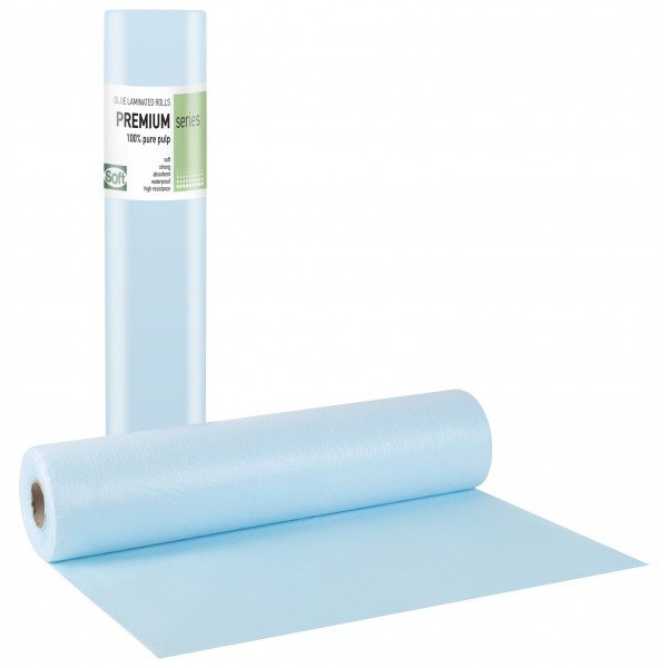 Εξεταστικό χαρτί πλαστικοποιημένο γαλάζιο 60cm