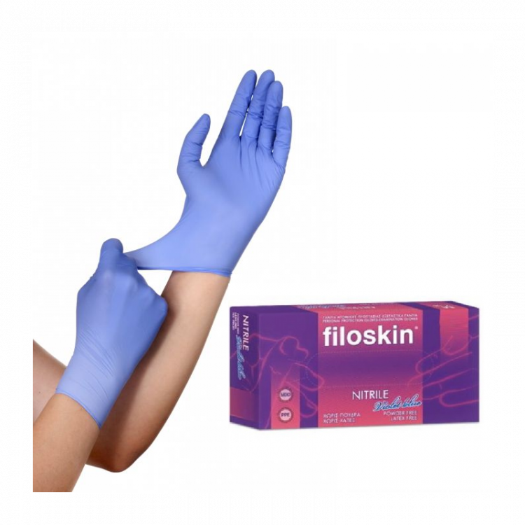 Γάντια Νιτριλίου Filoskin (100τμχ) - Large