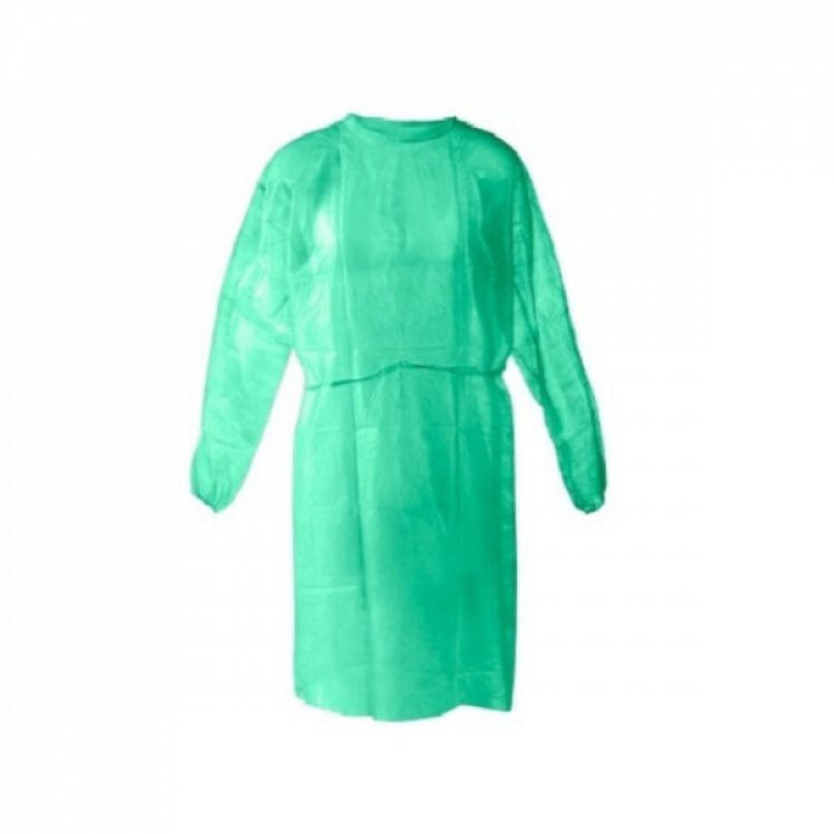Blouse Nonwoven Disposable 20Gr Green (10Pcs)