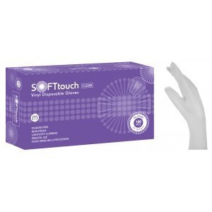 SoftTouch powder-free vinyl gloves (100pcs)