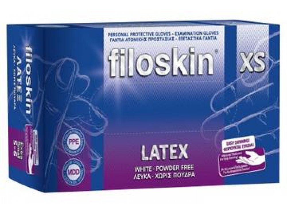 Γάντια latex Filoskin χωρίς πούδρα - Small