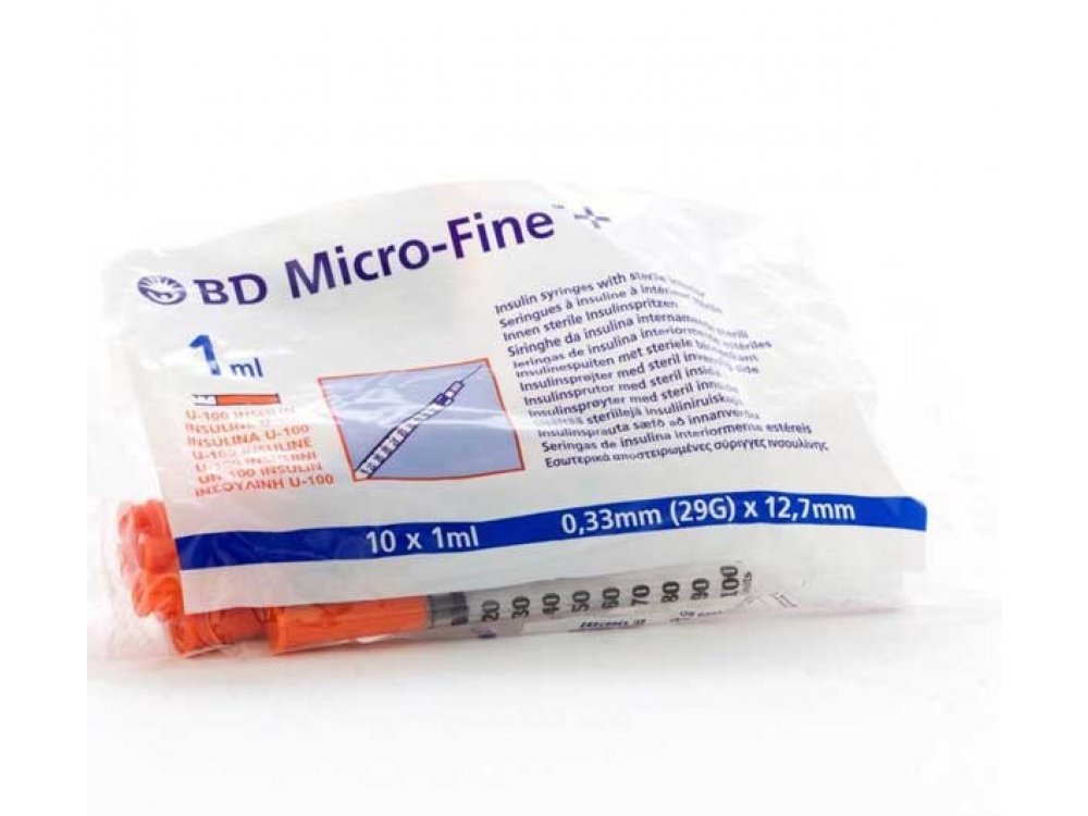 BD Micro - Fine Σύριγγα Ινσουλίνης 1ml 29G (10 τμχ)