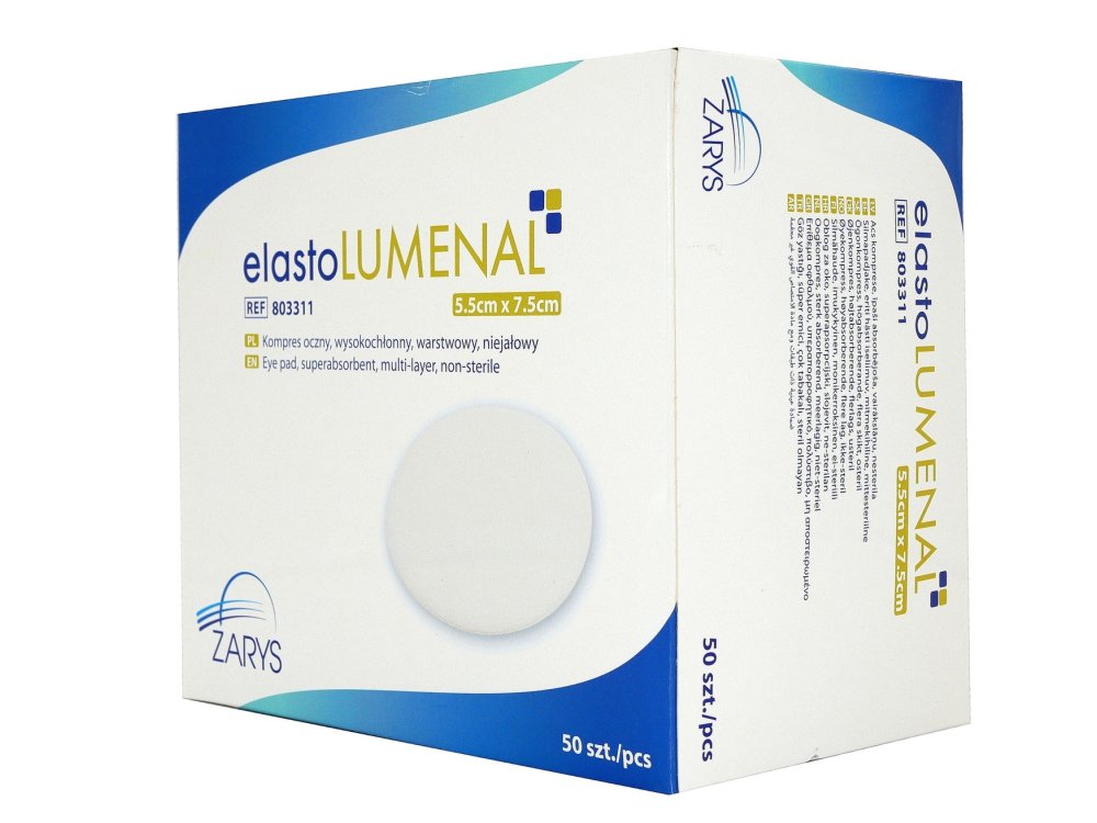 Sterile eye pads elastoLumenal (50 pcs)
