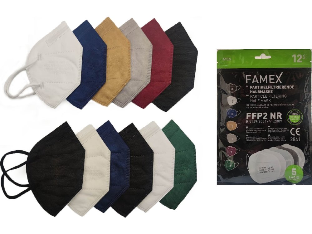 Μάσκες παιδικές FFP2 Famex Kids - χρώματα (10 τμχ)
