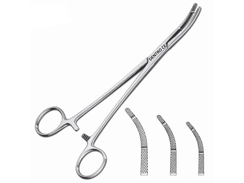 Heaney Curved hysterectomy forceps 19,5cm