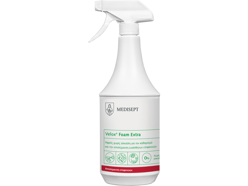 Velox Foam Extra 1lt Disinfectant for sensitive surfaces