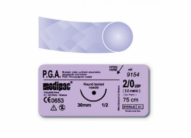 Medipac PGA Absorbable Suture No Needle