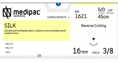 Ράμμα Silk 5/0 Medipac