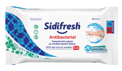 Sidifresh Antibacterial Wipes (70 pcs)