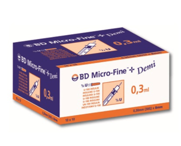 BD Micro - Fine Σύριγγες Ινσουλίνης 0,3ml 30G (10 τμχ)
