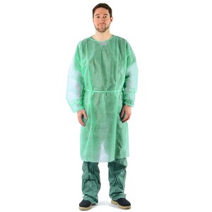 Blouse Nonwoven Disposable 20Gr Green (10Pcs)