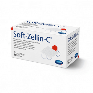 Εμποτισμένα πανάκια με αλκοόλη Soft - Zellin (100 τμχ)