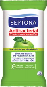 Septona Antibacterial Cleaning Wipes (15pcs)