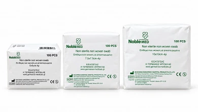 Επιθέματα γάζας non-woven μη αποστειρωμένα NobleMed (100 τμχ)
