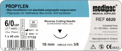 Medipac Propylen 6.0 Suture