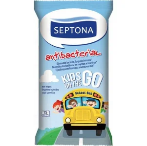 Septona αντιβακτηριακά μαντηλάκια 99.9% Kids on the Go (15 τμχ)