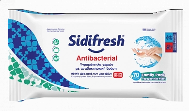 Sidifresh Antibacterial Wipes (70Pcs)