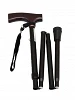 Black Aluminum Folding Cane