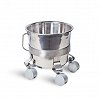 Bucket Inox Wheeled
