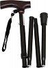 Black Aluminum Folding Cane